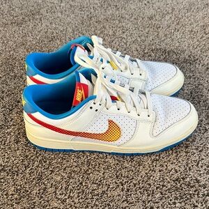 Nike White and Blue Dunks